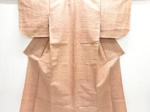 大正ロマン　抽象模様織出し銘仙着物